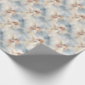 独自の甘いロマンチックなヴィンテージ天使を作成 ラッピングペーパー (角)