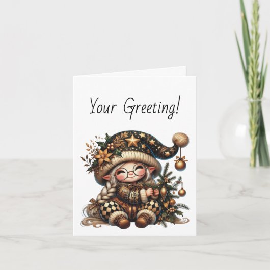 独自の甘い魔法のクリスマス格言を作成 シーズンカード (正面)