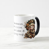 独自の甘い魔法のクリスマス格言を作成 モーフィングマグカップ (正面右)