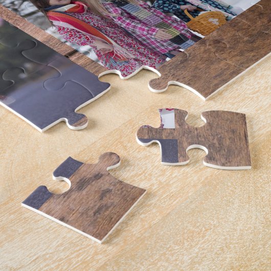 独自の田舎の家族写真のコラージュを作成 ジグソーパズル (側面)