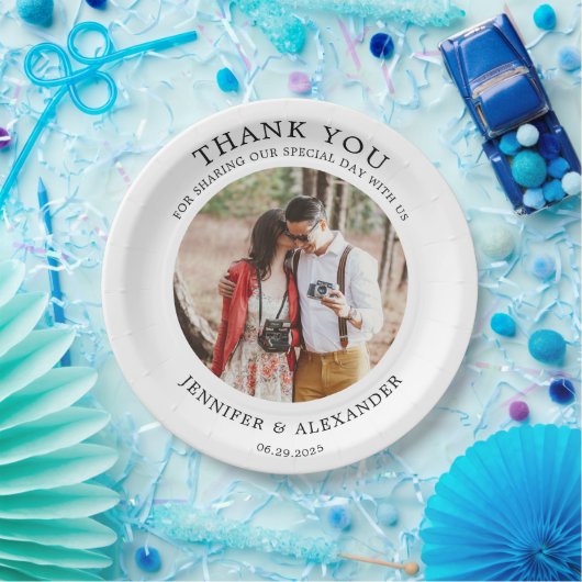 独自の田舎写真を結婚作成 ペーパープレート (パーティー)