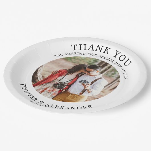 独自の田舎写真を結婚作成 ペーパープレート (アングル)