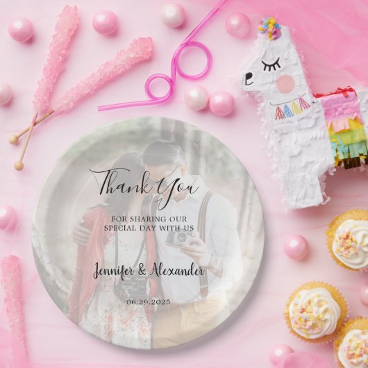 独自の田舎写真を結婚作成 ペーパープレート (パーティー)