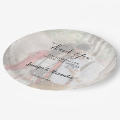 独自の田舎写真を結婚作成 ペーパープレート (アングル)