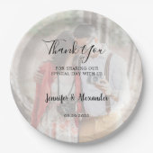 独自の田舎写真を結婚作成 ペーパープレート (正面)