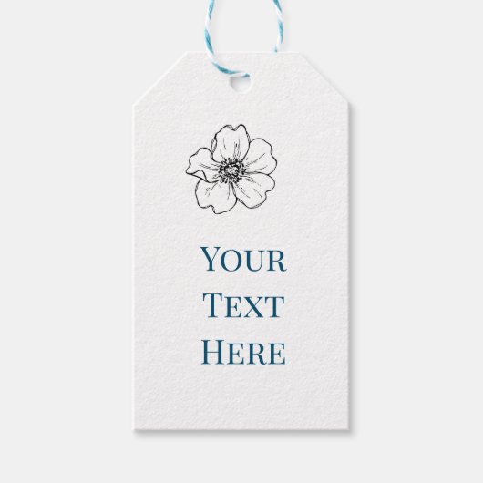 独自の男の赤ちゃん紙ギフトラベルの作成 ギフトタグ (正面)