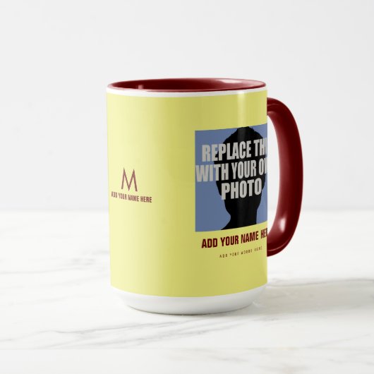 独自の画像をアップロードして写真を作成 マグカップ (正面右)