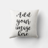 独自の画像を追加するカスタマイズ可能なクッション クッション (裏面)