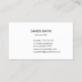 独自の画像を追加するカスタマイズ可能なマゼンタ 名刺 (裏面)