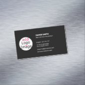 独自の画像を追加するカスタマイズ可能な贅沢な黒 マグネット名刺 (インサイチュ)
