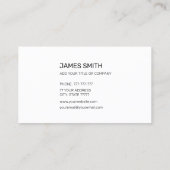 独自の画像を追加カスタムChic White Business Card 名刺 (裏面)
