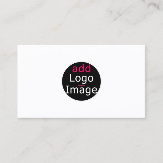 独自の画像を追加カスタムChic White Business Card 名刺 (正面)