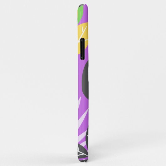 独自の画像を追加lイニシャルかわいいパターン紫 Case-Mate iPhoneケース (裏面/右)