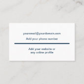 独自の画像フォトロゴのミニマルなフリーランスを追加 名刺 (裏面)