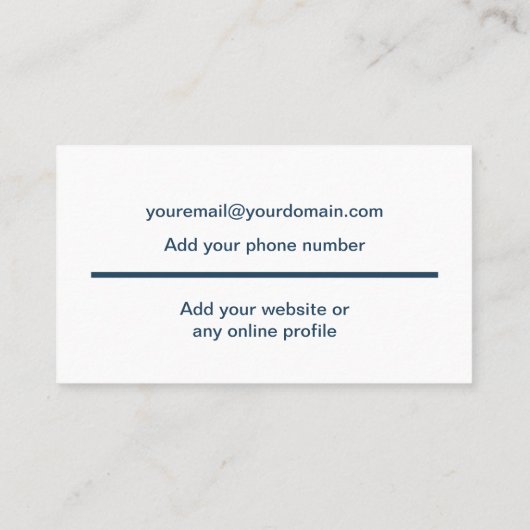 独自の画像フォトロゴのミニマルなフリーランスを追加 名刺 (裏面)