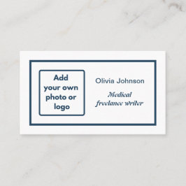 独自の画像フォトロゴのミニマルなフリーランスを追加 名刺