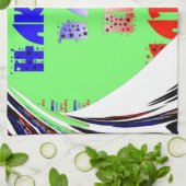 独自の発光ハートの作成ベビーキッドデザイン キッチンタオル (折り畳み)