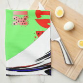 独自の発光ハートの作成ベビーキッドデザイン キッチンタオル (四つ折り)