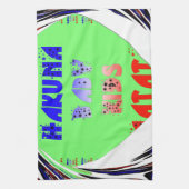 独自の発光ハートの作成ベビーキッドデザイン キッチンタオル (縦)