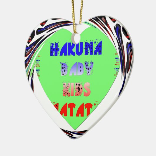 独自の発光ハートの作成ベビーキッドデザイン セラミックオーナメント (左)