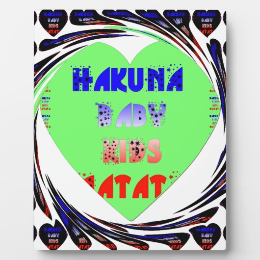 独自の発光ハートの作成ベビーキッドデザイン フォトプラーク (正面)