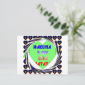 独自の発光ハートの作成ベビーキッドデザイン ポストカード (スタンド正面)