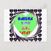 独自の発光ハートの作成ベビーキッドデザイン ポストカード (正面)