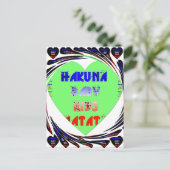 独自の発光ハートの作成ベビーキッドデザイン ポストカード (スタンド正面)