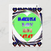 独自の発光ハートの作成ベビーキッドデザイン ポストカード (正面/裏面)