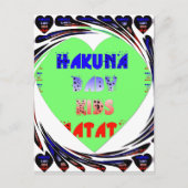 独自の発光ハートの作成ベビーキッドデザイン ポストカード (正面)