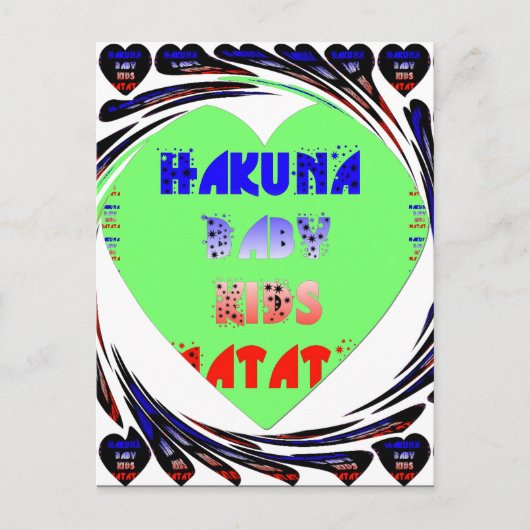独自の発光ハートの作成ベビーキッドデザイン ポストカード (正面)