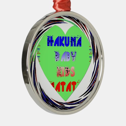 独自の発光ハートの作成ベビーキッドデザイン メタルオーナメント (右)