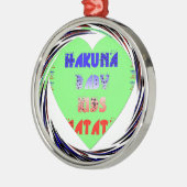 独自の発光ハートの作成ベビーキッドデザイン メタルオーナメント (左)