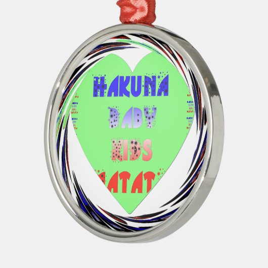 独自の発光ハートの作成ベビーキッドデザイン メタルオーナメント (左)