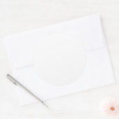 独自の白いのカスタム作成 ラウンドシール (封筒)