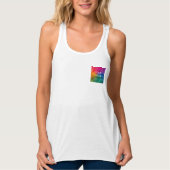 独自の白いエレガントテンプレートのモダン作成 タンクトップ (正面)