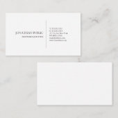 独自の白いプレーンお洒落を作モダン成エレガントする 名刺 (正面/裏面)