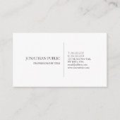 独自の白いプレーンお洒落を作モダン成エレガントする 名刺 (正面)