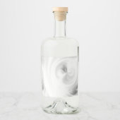 独自の白い光の渦巻きを作成 – 灰色 リキュールボトルラベル (正面)