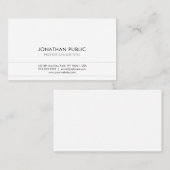 独自の白い平シンプル面を作モダン成 名刺 (正面/裏面)