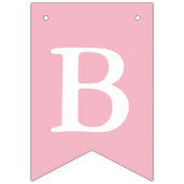 独自の白い文字のピンクの背景を作成 バンティングフラッグ (第2の旗)