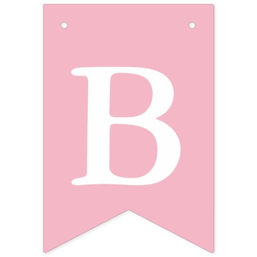 独自の白い文字のピンクの背景を作成 バンティングフラッグ (第2の旗)