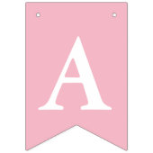 独自の白い文字のピンクの背景を作成 バンティングフラッグ (第1の旗)