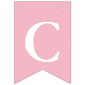 独自の白い文字のピンクの背景を作成 バンティングフラッグ (第3の旗)