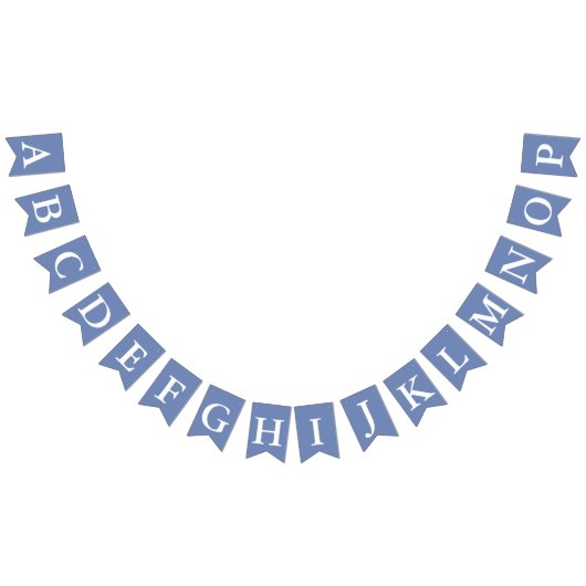 独自の白い文字の青の背景を作成 バンティングフラッグ (全)