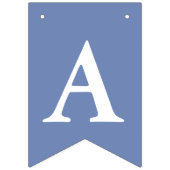 独自の白い文字の青の背景を作成 バンティングフラッグ (第1の旗)