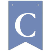 独自の白い文字の青の背景を作成 バンティングフラッグ (第3の旗)