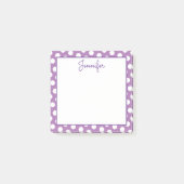 独自の白い水玉模様をパーソナライズされた作成 ポストイット (正面)