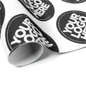 独自の白い繰り返しロゴの背景を作成する ラッピングペーパー (ロールコーナー)