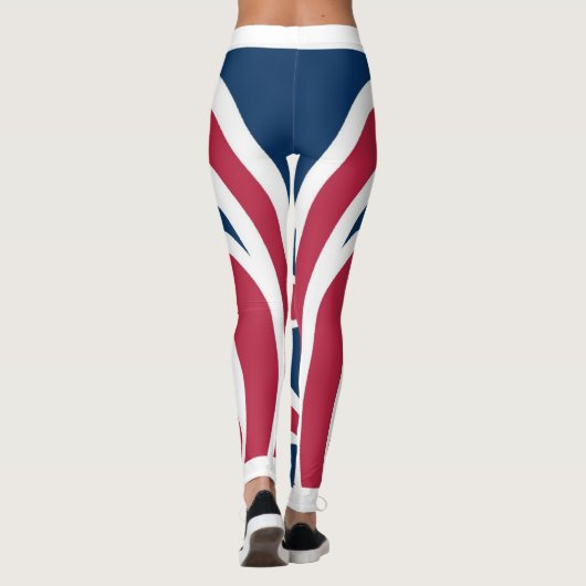 独自の白い赤い青のデザインを作成 レギンス (裏面)